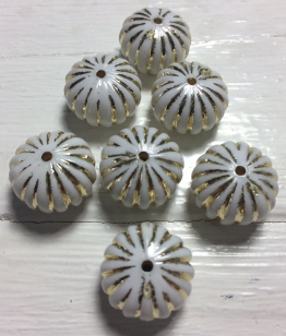 Acrylic Bead Gold/White R45 60 grams